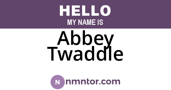 Abbey Twaddle