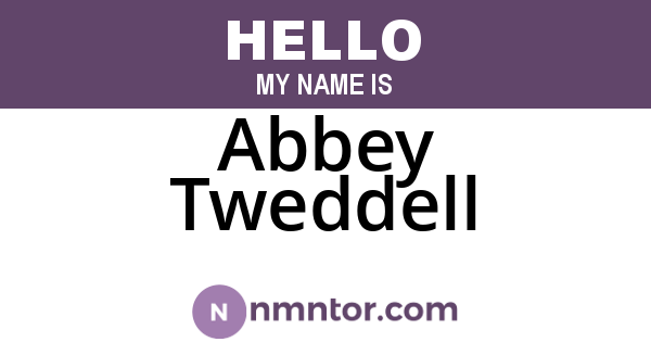 Abbey Tweddell