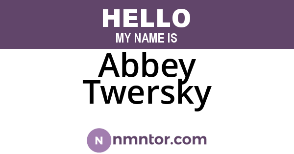 Abbey Twersky