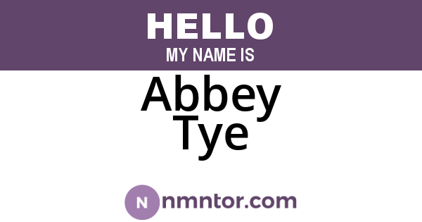 Abbey Tye