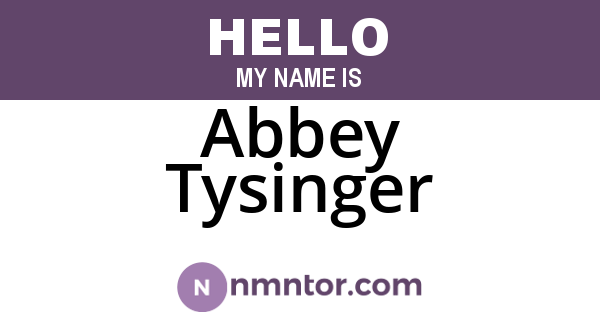 Abbey Tysinger