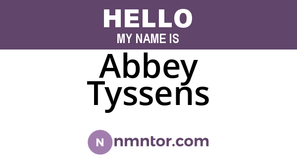 Abbey Tyssens