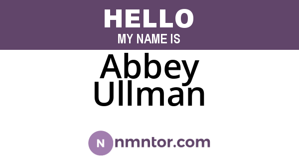 Abbey Ullman