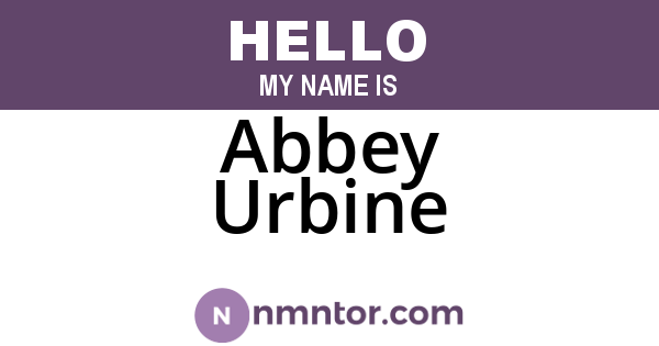 Abbey Urbine
