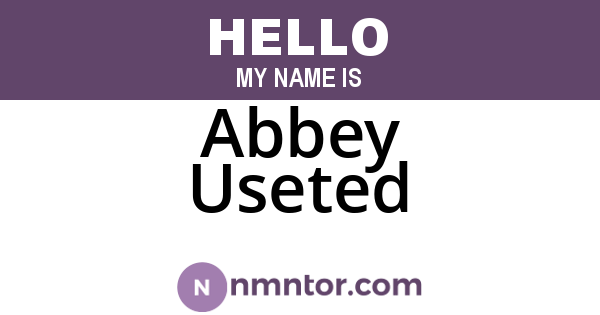 Abbey Useted
