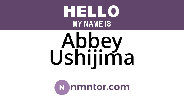 Abbey Ushijima