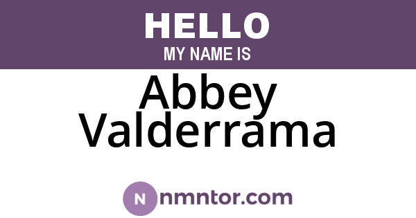 Abbey Valderrama