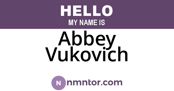 Abbey Vukovich