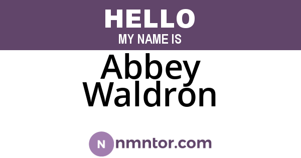 Abbey Waldron
