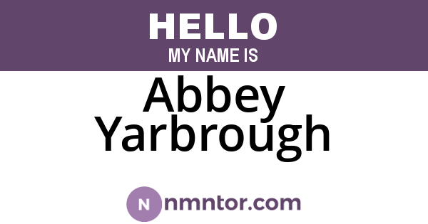 Abbey Yarbrough