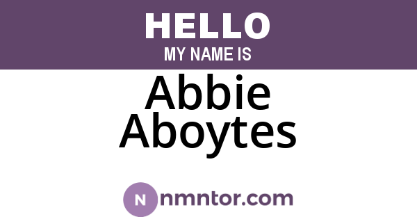 Abbie Aboytes