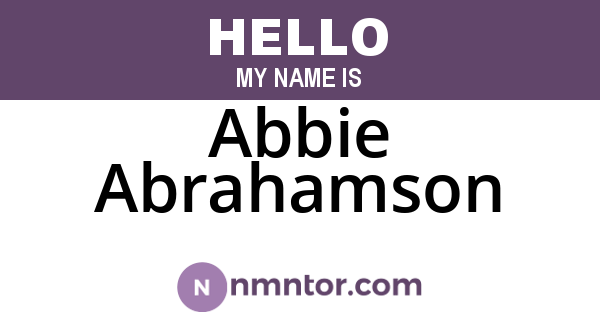 Abbie Abrahamson