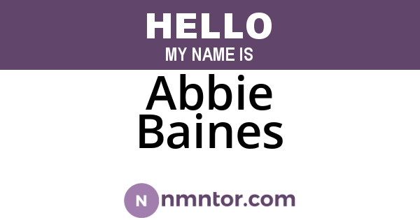 Abbie Baines