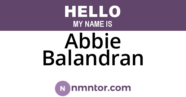 Abbie Balandran