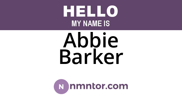 Abbie Barker