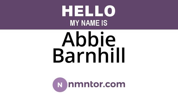 Abbie Barnhill