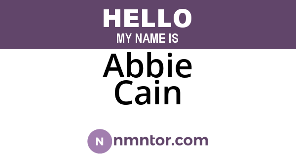 Abbie Cain