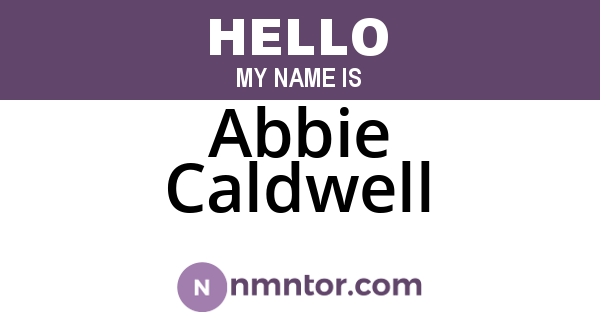 Abbie Caldwell
