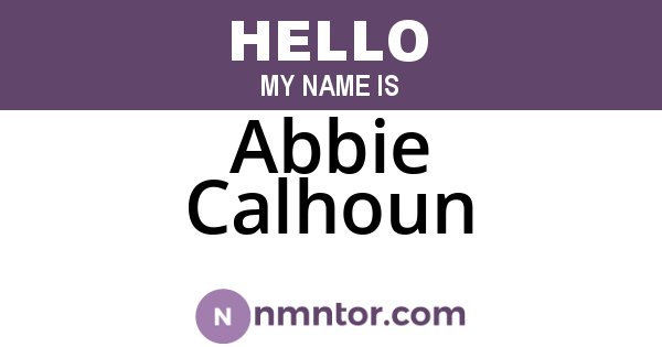 Abbie Calhoun