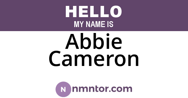 Abbie Cameron