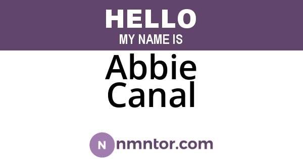 Abbie Canal