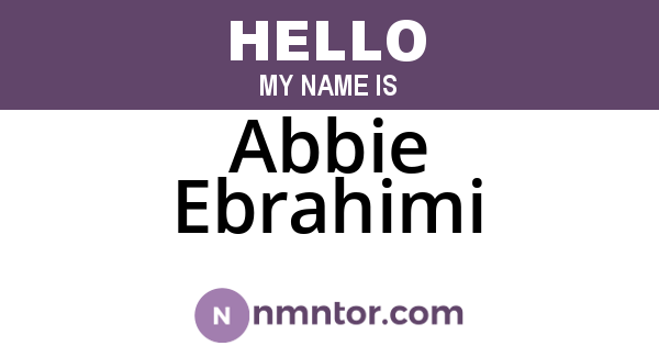 Abbie Ebrahimi