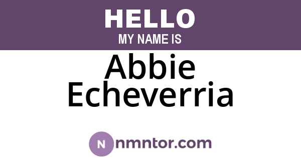 Abbie Echeverria