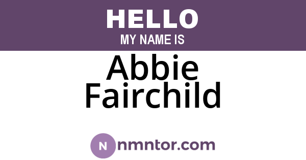 Abbie Fairchild