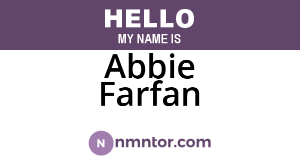 Abbie Farfan
