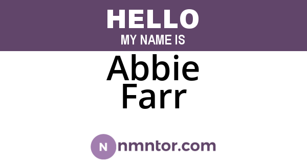 Abbie Farr