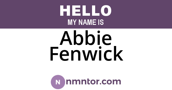 Abbie Fenwick