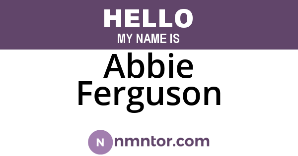 Abbie Ferguson