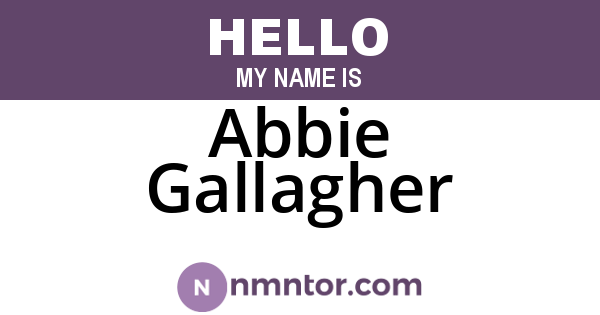 Abbie Gallagher