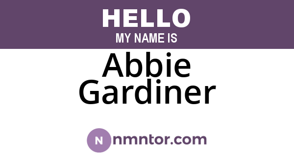 Abbie Gardiner