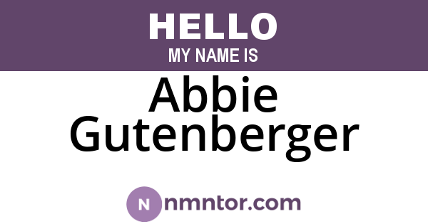 Abbie Gutenberger
