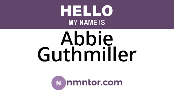 Abbie Guthmiller