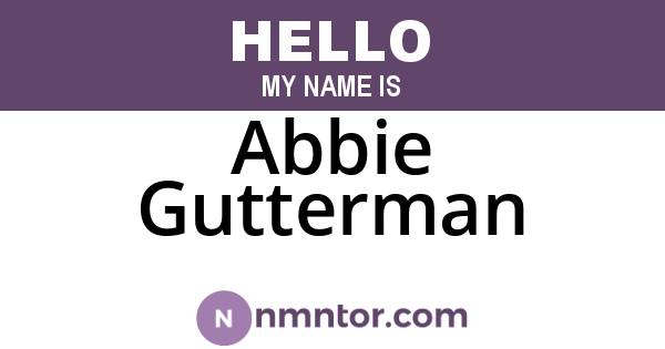Abbie Gutterman