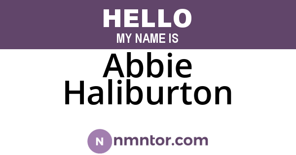 Abbie Haliburton