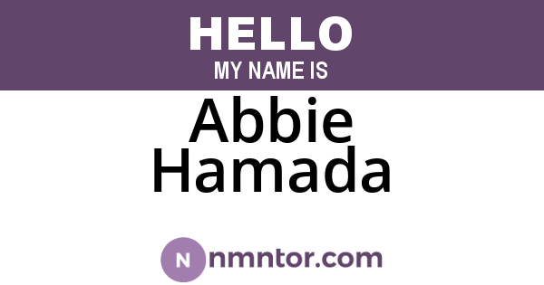 Abbie Hamada