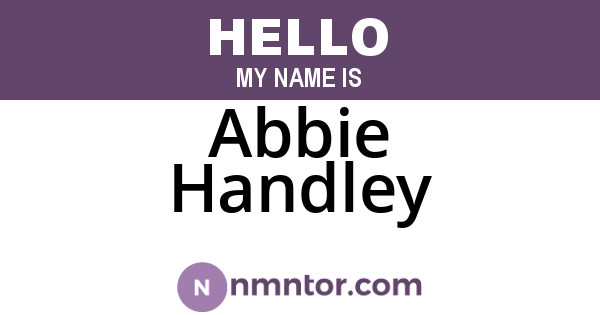 Abbie Handley