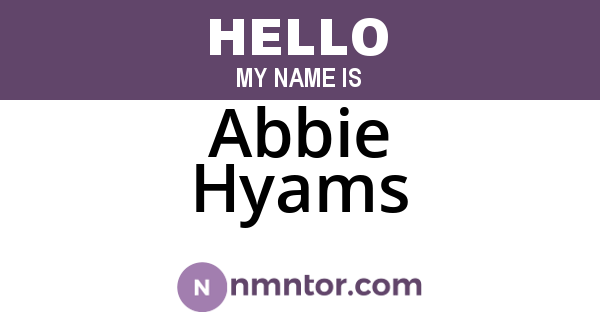Abbie Hyams