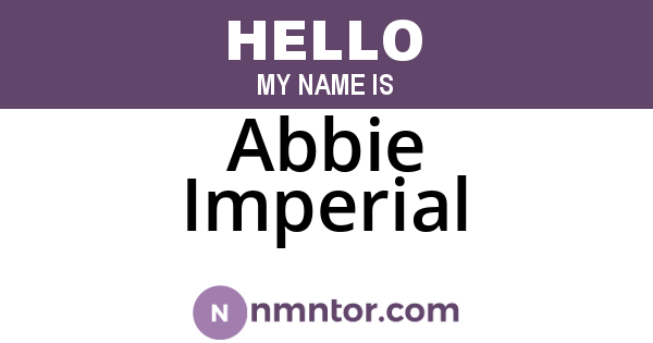 Abbie Imperial