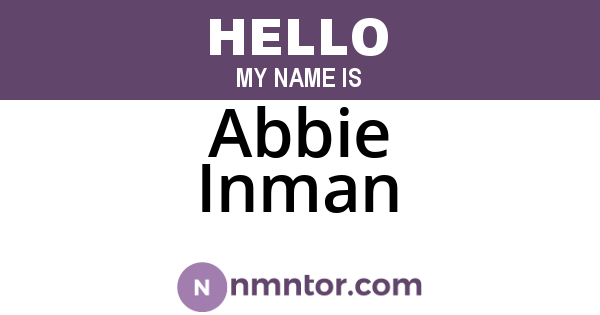 Abbie Inman