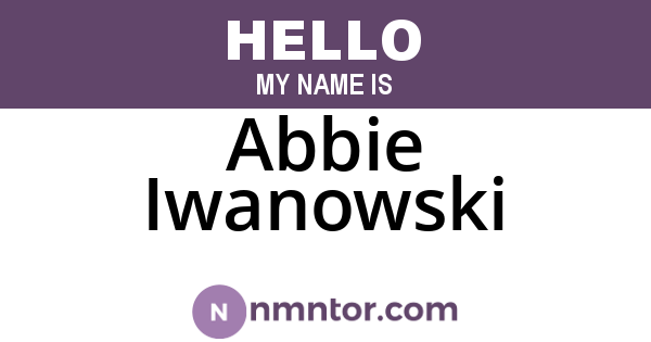 Abbie Iwanowski