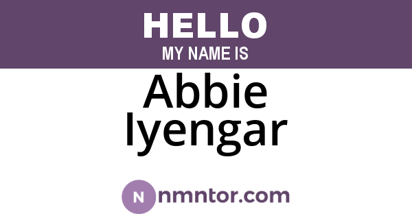 Abbie Iyengar
