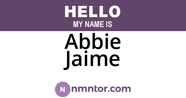 Abbie Jaime
