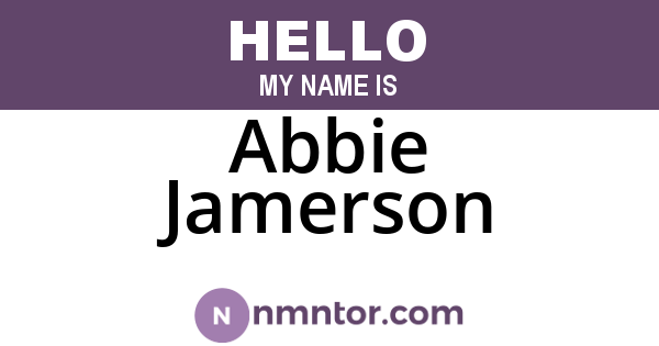 Abbie Jamerson