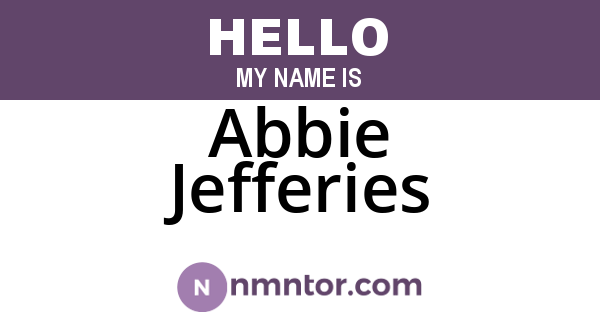 Abbie Jefferies