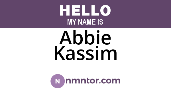 Abbie Kassim