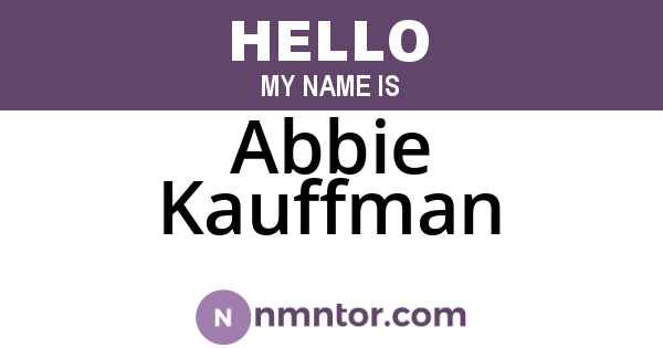 Abbie Kauffman
